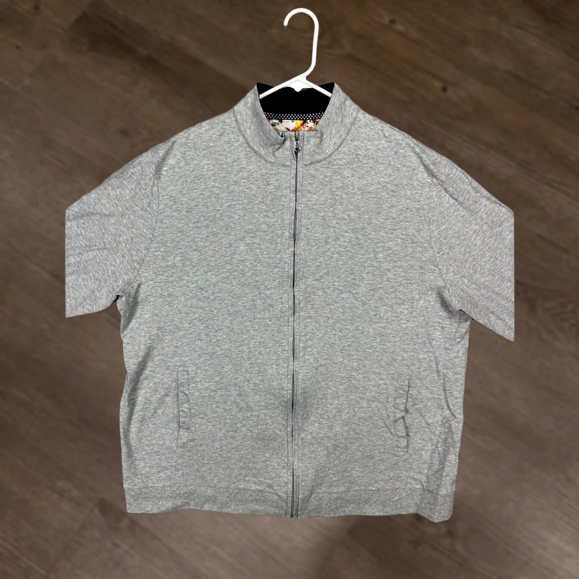 Robert Graham Robert Graham Sweater Adult 2XL Grey Classic Fit Full Zip Sweatshirt Pocket Mens Size US XXL / EU 58 / 5 - 1 Thumbnail