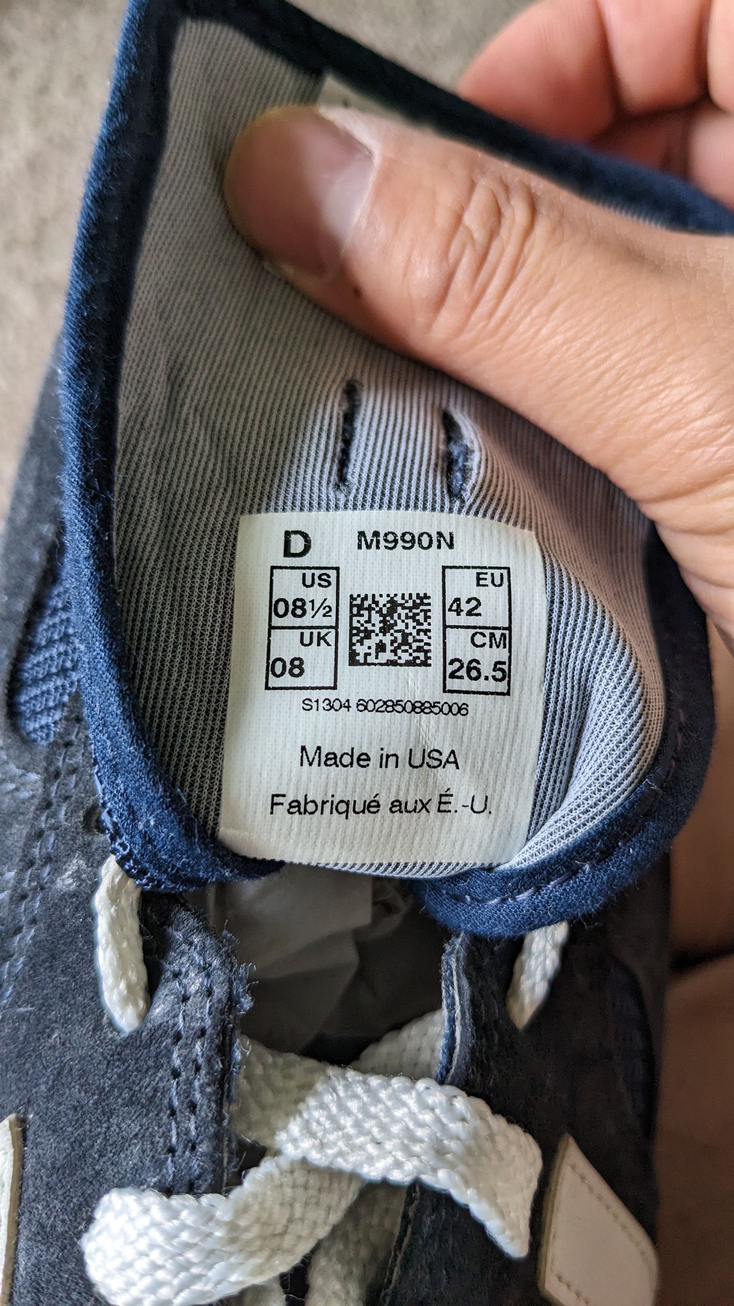 New Balance 990 M990NV1 Size US 8.5 / EU 41-42 - 5 Thumbnail