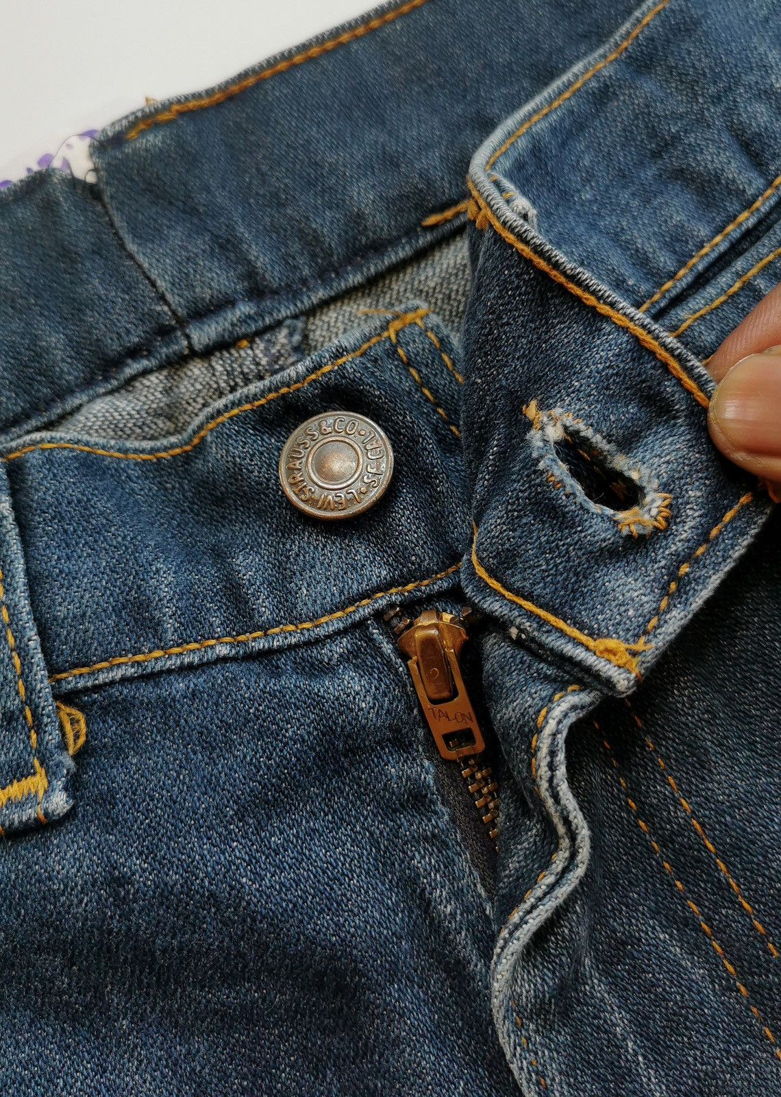 Levi's Flared Vintage 70s Levis Fresh Produce Hippie Jeans Size US 30 / EU 46 - 11 Thumbnail