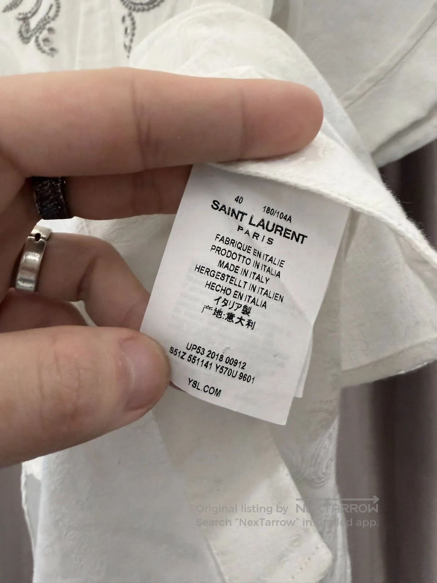 Saint Laurent Paris Saint Laurent White Embroidered Short. Size US XXS / EU 40 - 5 Thumbnail