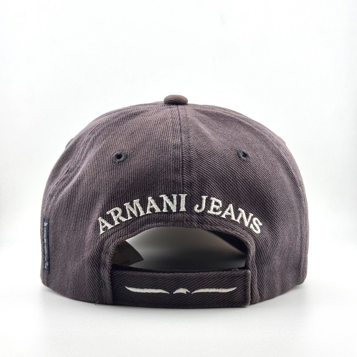 Armani Vtg 90s Armani Jeans AJ Logo Sunfaded Hat Washed Cap Size ONE SIZE - 3 Thumbnail