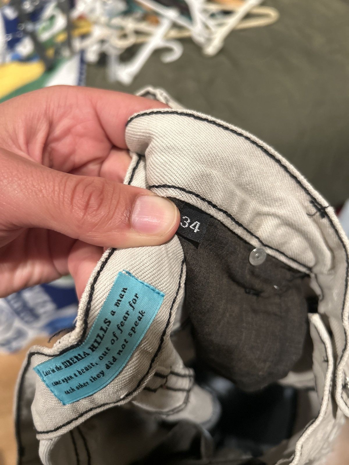 Siberia Hills Siberia hills torn jeans double layered sandgrey/blue Size US 34 / EU 50 - 4 Thumbnail