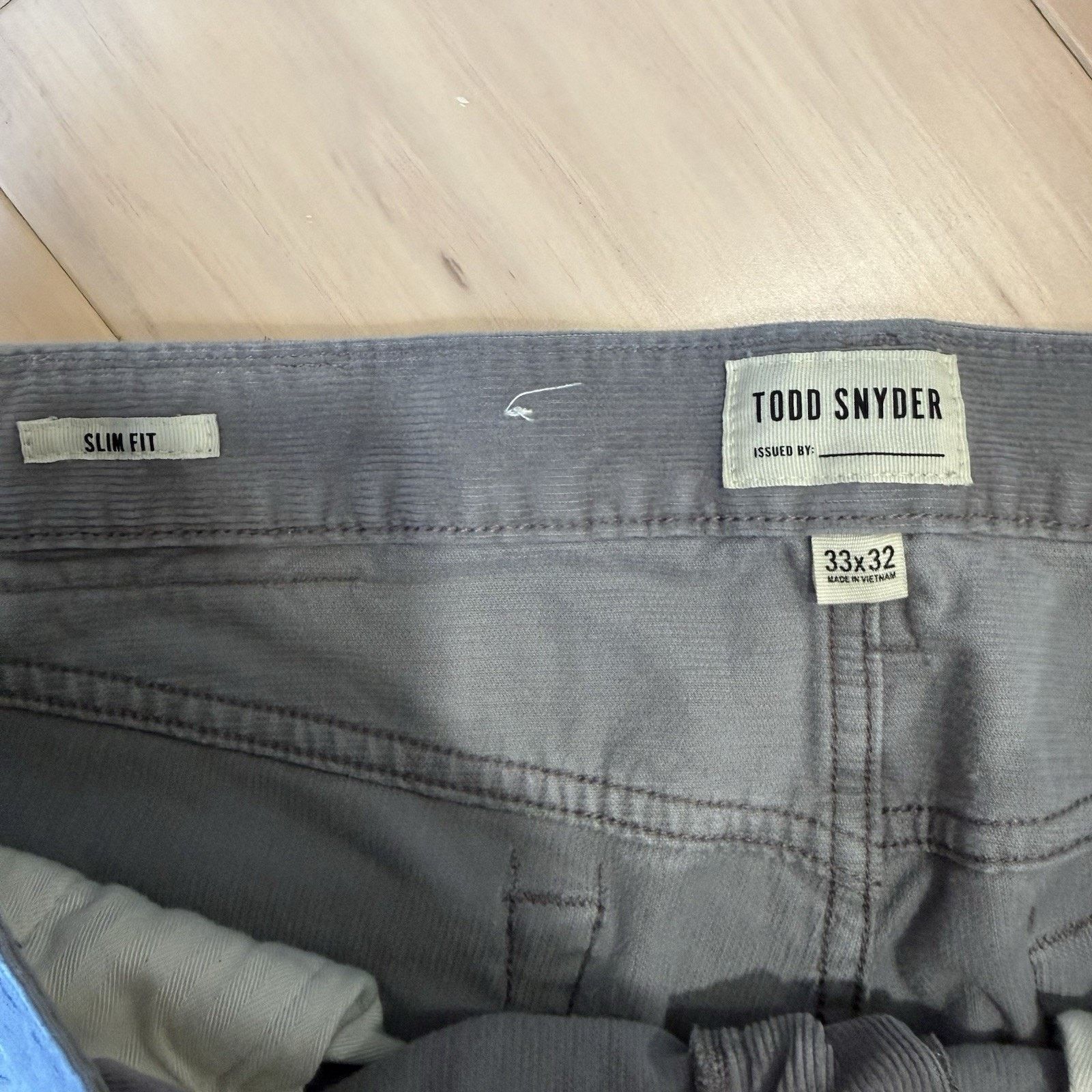 Todd Snyder Todd Snyder Corduory Pants 33 Gray Slim Fit Minimalist Size US 33 - 7 Thumbnail