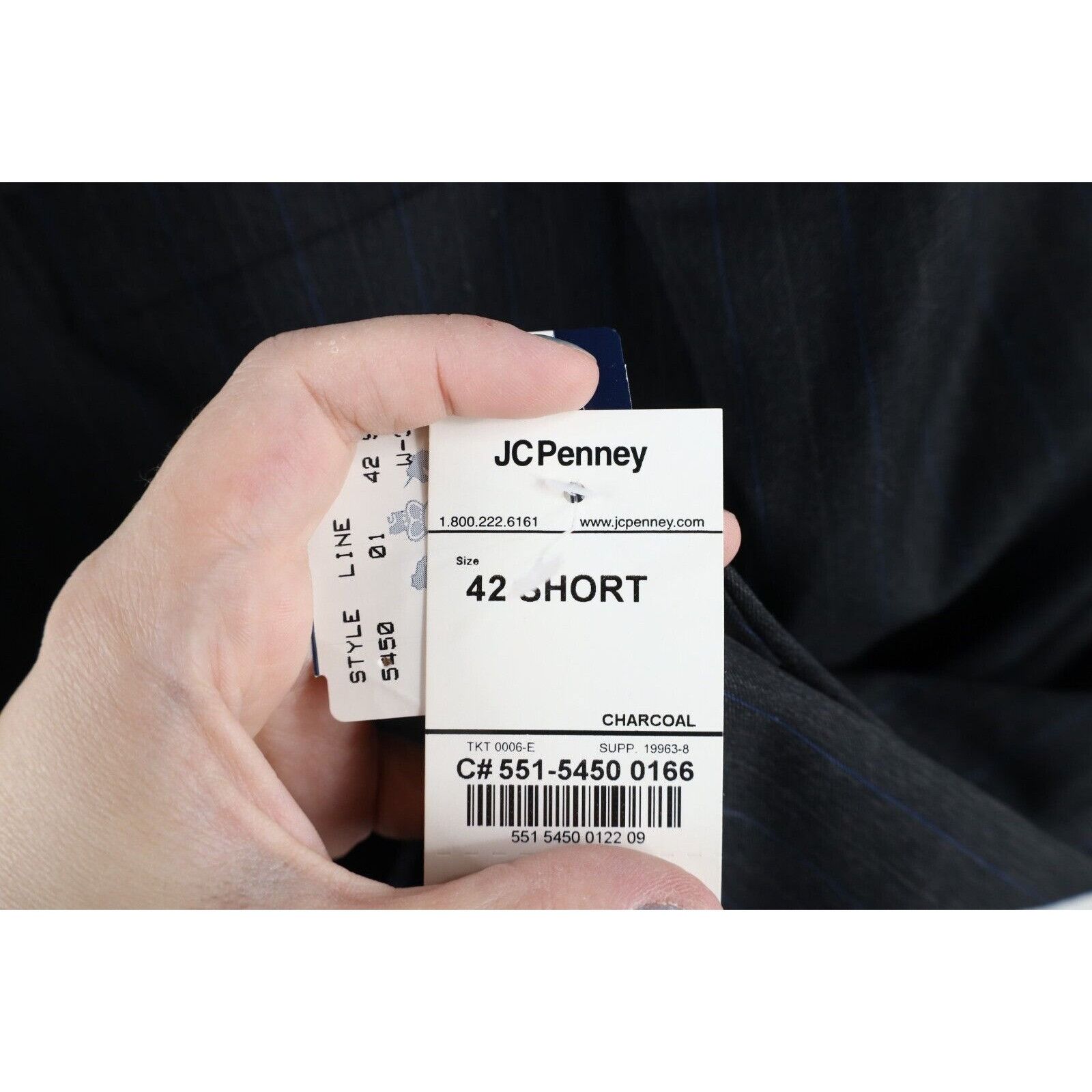 Stafford × Vintage New Stafford Pinstriped Wool Cashmere 2 Button Suit Jacket Size US L / EU 52-54 / 3 - 4 Thumbnail
