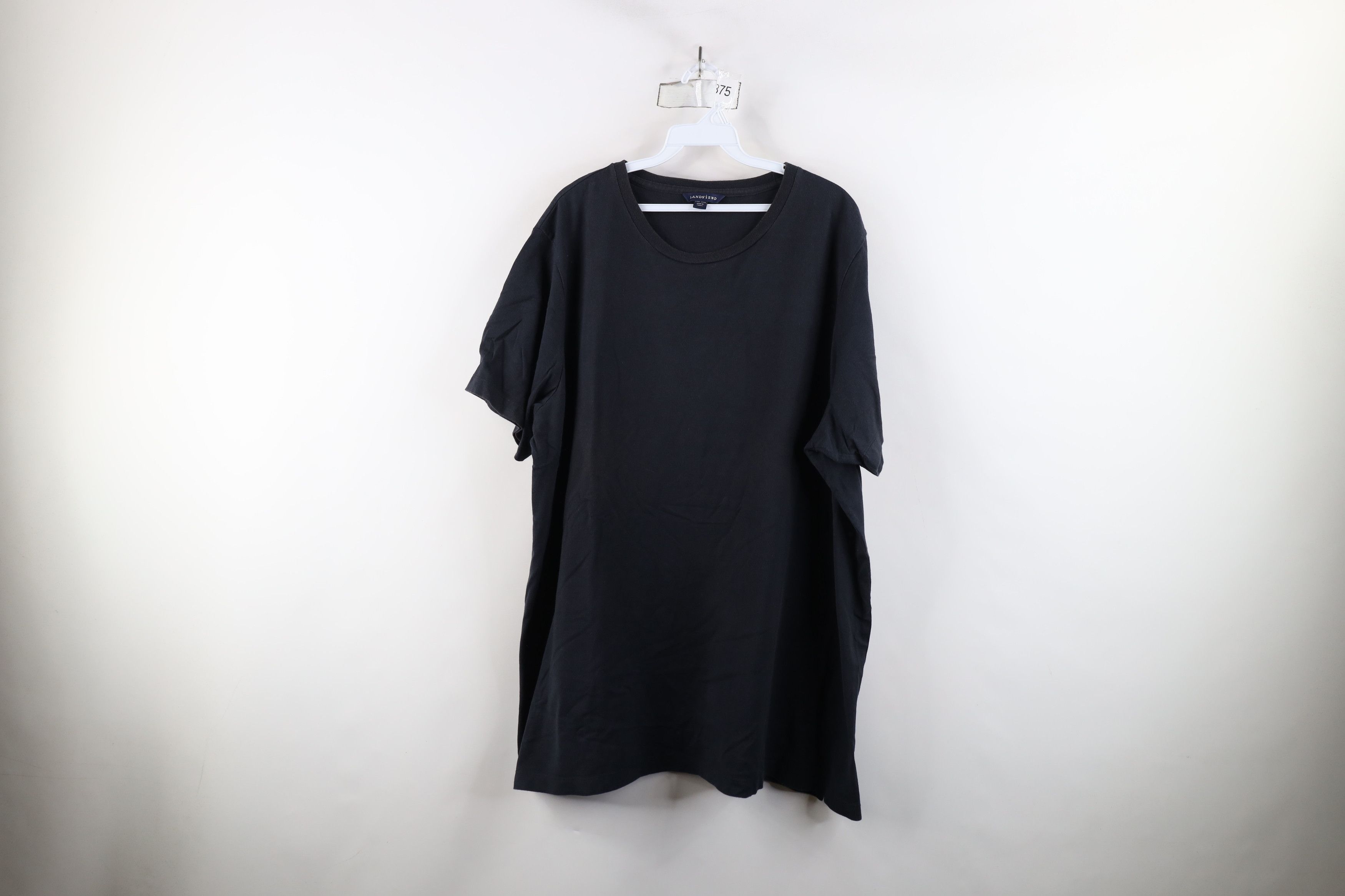 Lands' End × Vintage Vintage 90s Lands End Blank Cotton Short Sleeve T-Shirt Blue Size 3XL / US 20-22 - 1 Thumbnail