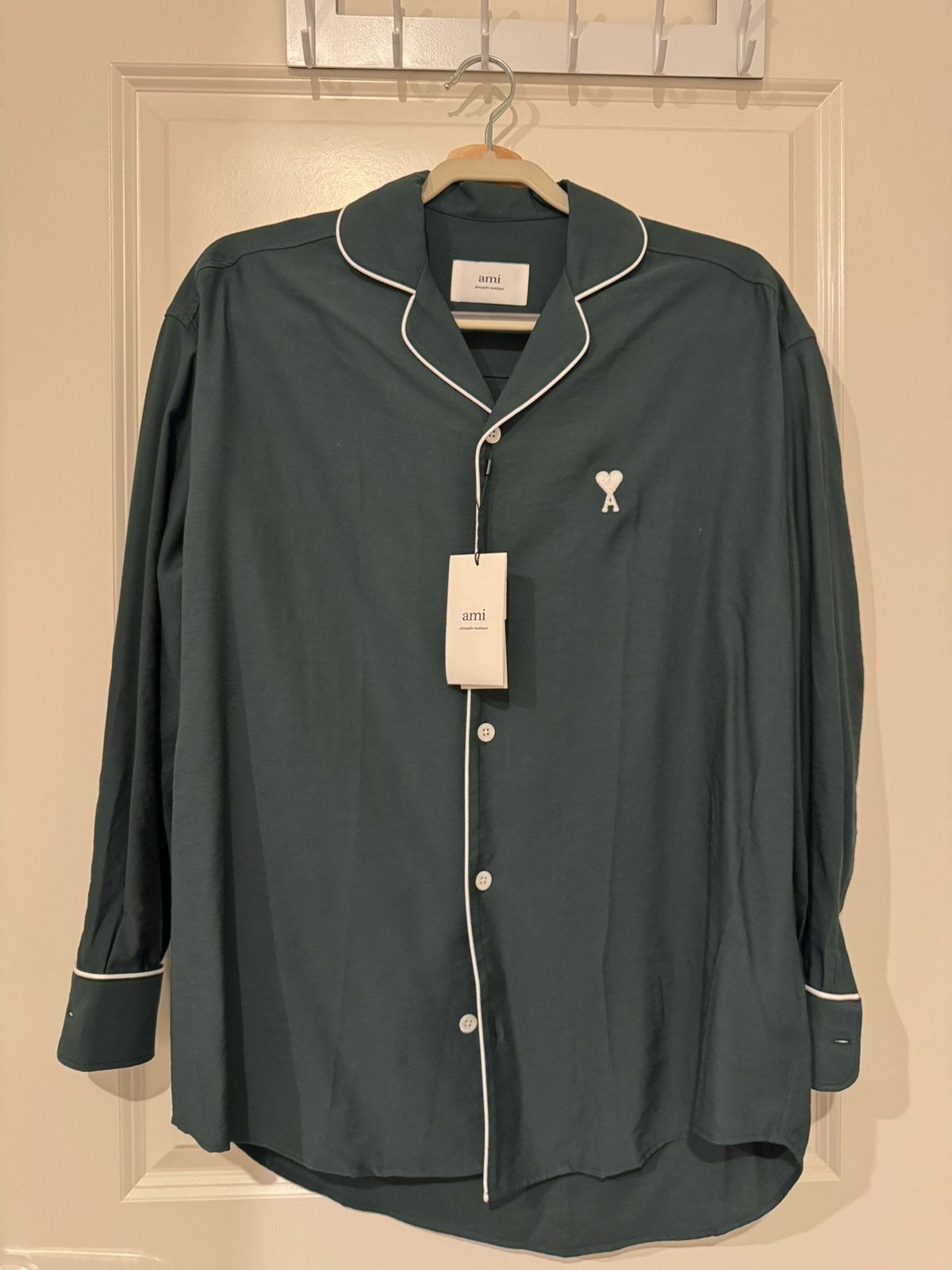 AMI AMI Paris SSENSE Exclusive Green Camp Collar Shirt | Grailed 