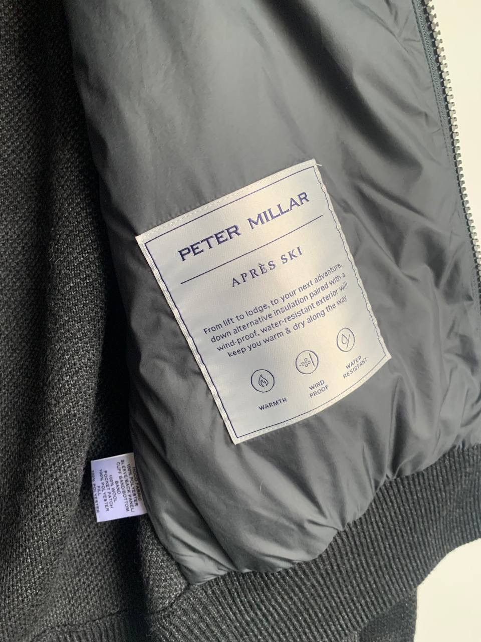 Peter Millar Peter Millar Men Iron Gray Apres Ski Hooded Jacket Size M Size US M / EU 48-50 / 2 - 4 Thumbnail