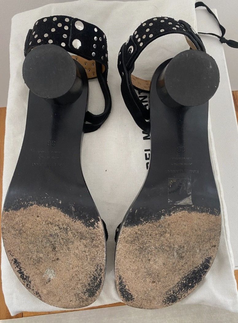 Isabel Marant Isabel Marant - black suede studded sandals - size 38 Size US 8 / IT 38 - 8 Thumbnail