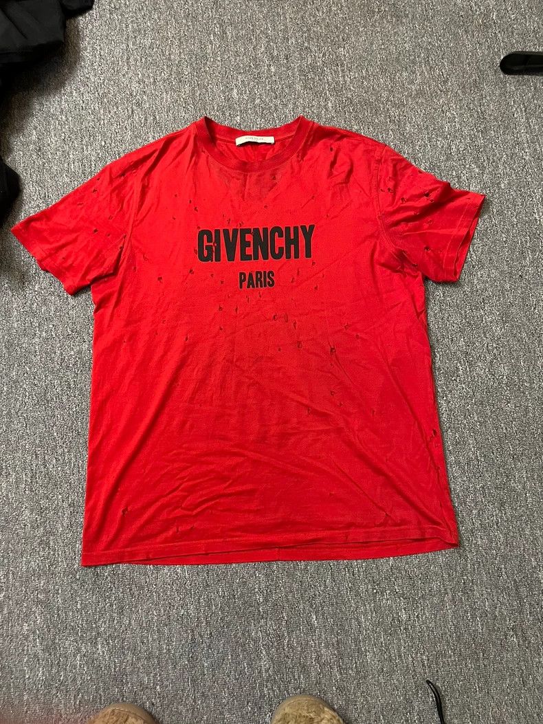 Givenchy Givenchy Ripped Short Sleeve Size US L / EU 52-54 / 3 - 1 Thumbnail