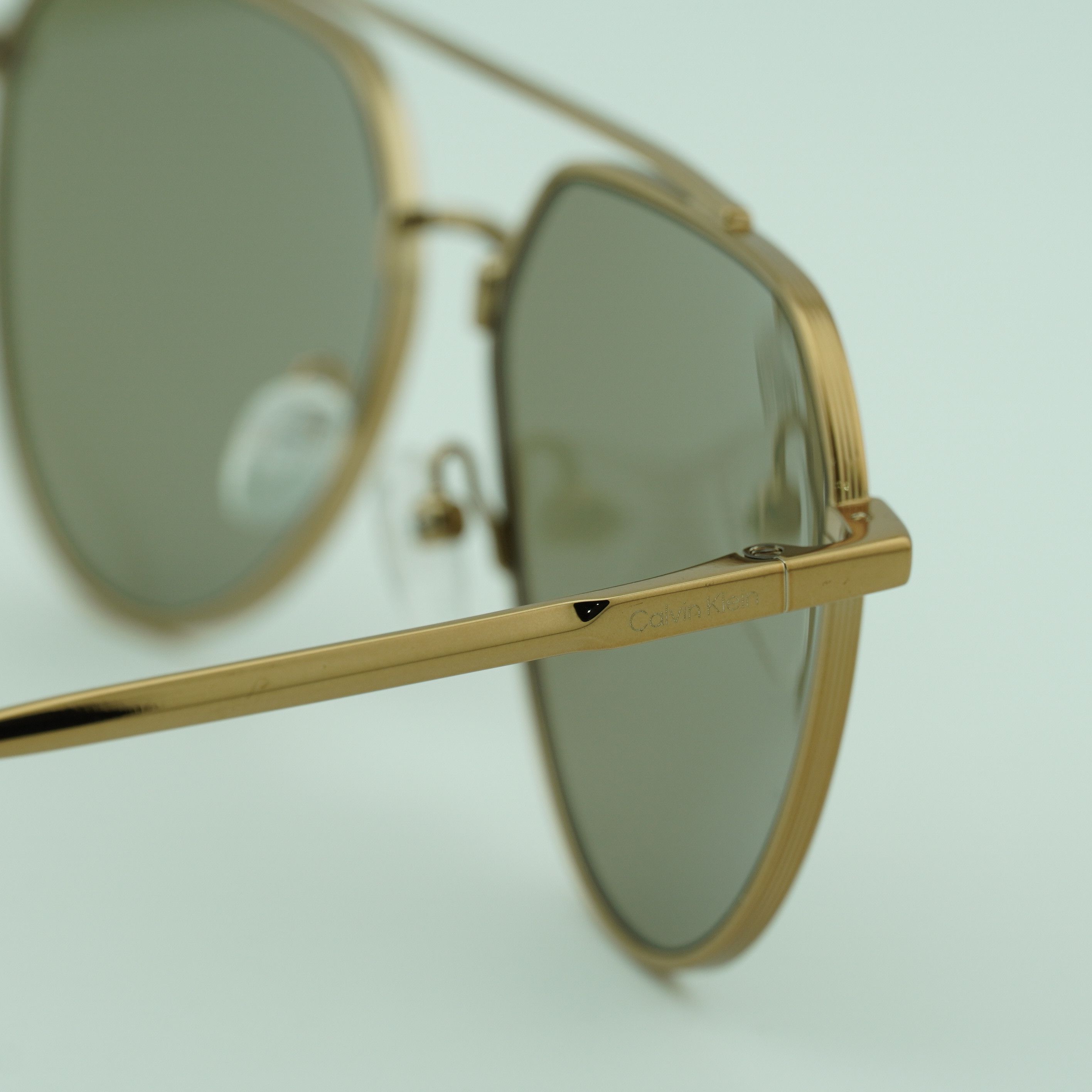 Calvin Klein Calvin Klein CK24100S N 771 Men Sunglasses Gold Aviator Fram Size ONE SIZE - 2 Thumbnail