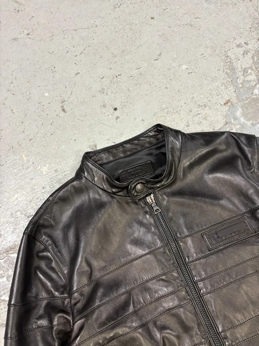 Prada AW2007 Prada Black Biker Premium Leather Jacket Size US M / EU 48-50 / 2 - 10 Thumbnail
