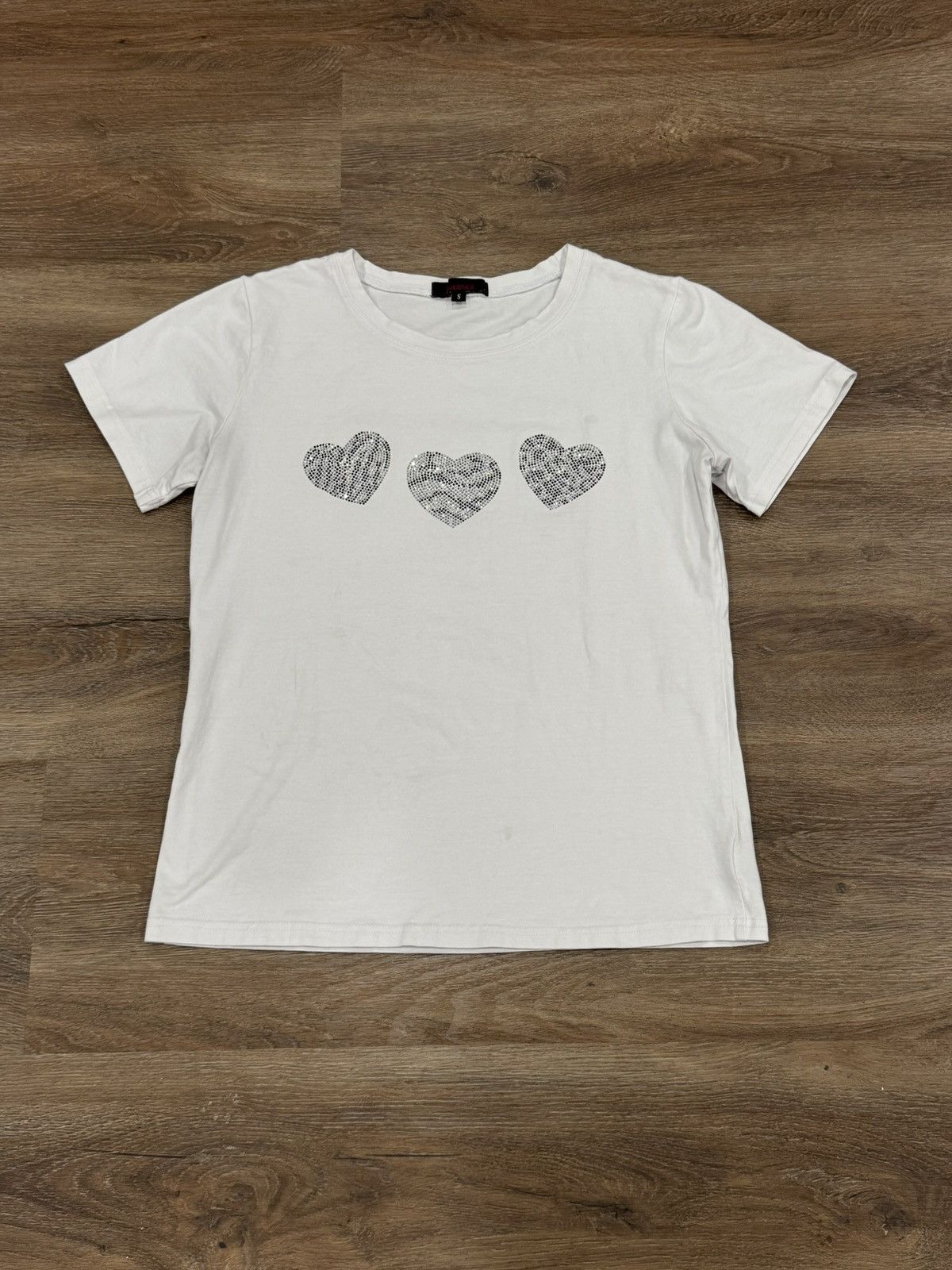 Vintage Vintage Evidence Rhinestone T Shirt Size S / US 4 / IT 40 - 1 Thumbnail