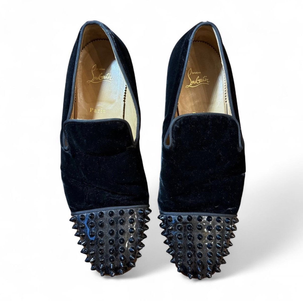Christian Louboutin Christian Louboutin Men’s Spooky Flat Velvet Spiked Loafer Size US 10.5 / EU 43-44 - 7 Thumbnail