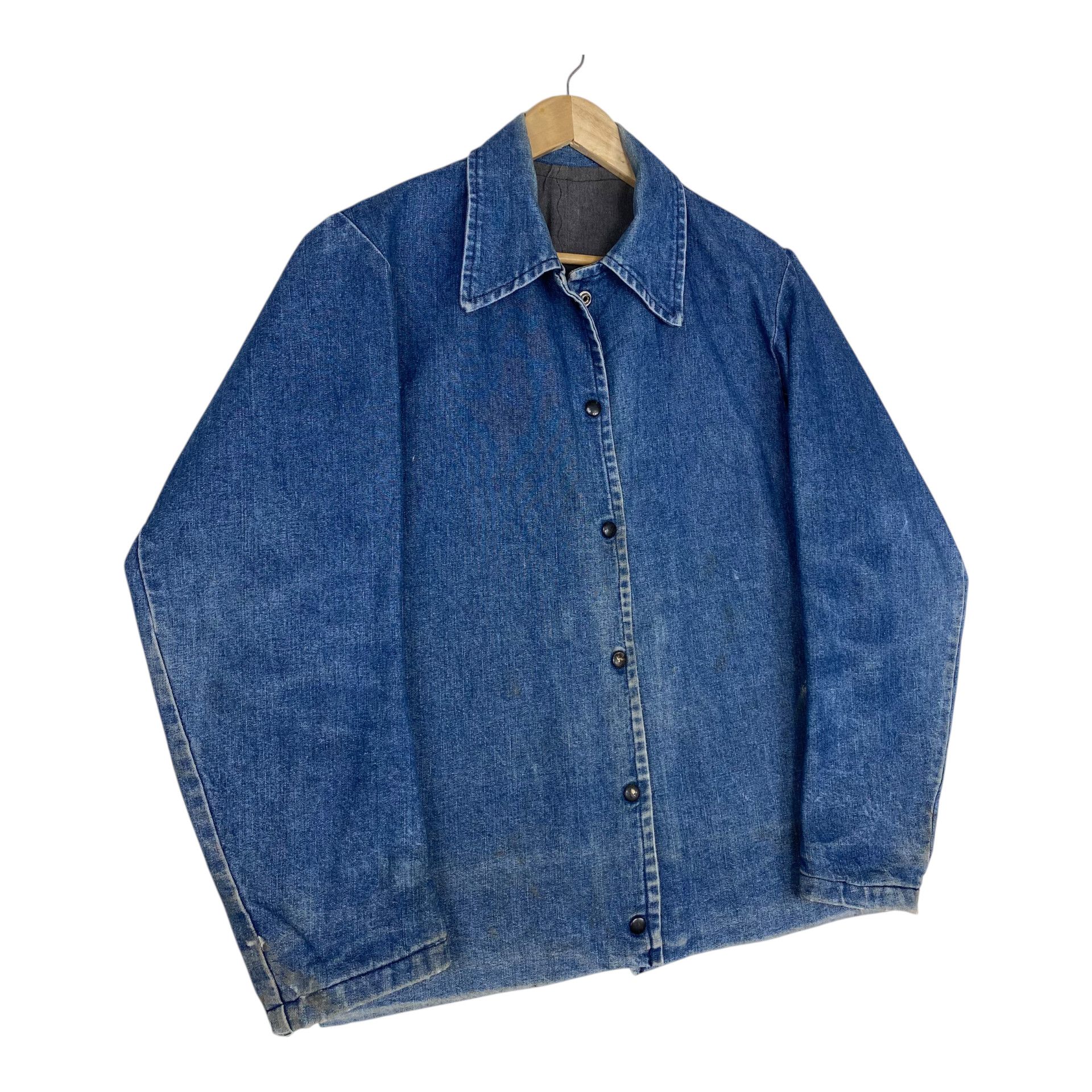 Vintage RARE💥60s USA UNKNOWN WORKER BLANKET DENIM JACKET Size US M / EU 48-50 / 2 - 3 Thumbnail