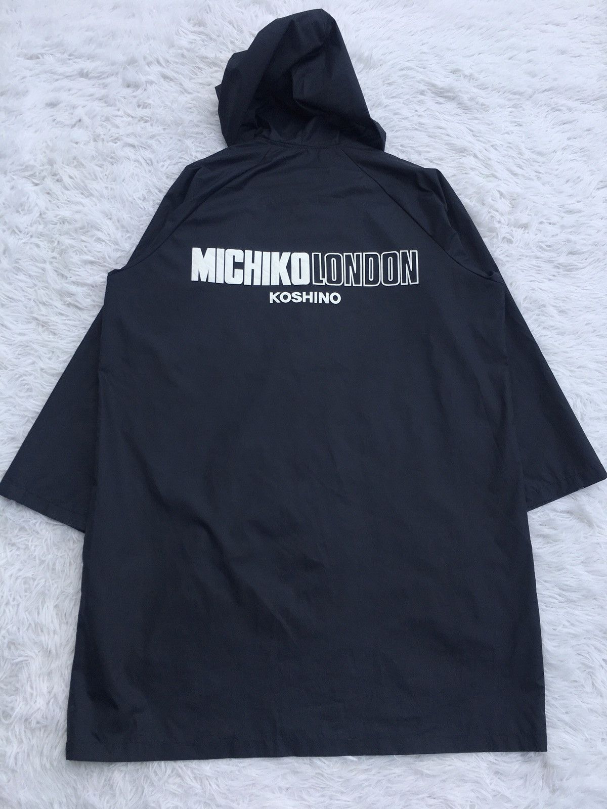Japanese Brand Rare Michiko Koshino London Long Raincoat /Nylon Outerwear Size US L / EU 52-54 / 3 - 5 Thumbnail