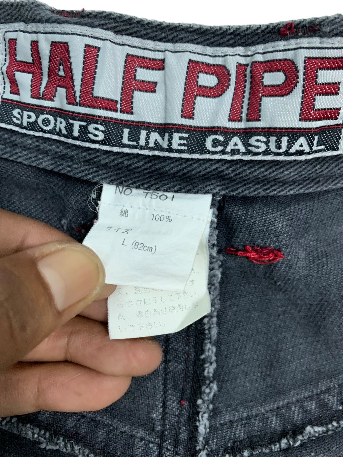 Japanese Brand 🔥Rare Vintage HALF PIPE Casual Hip Hop Baggie Style Size US 32 / EU 48 - 12 Thumbnail