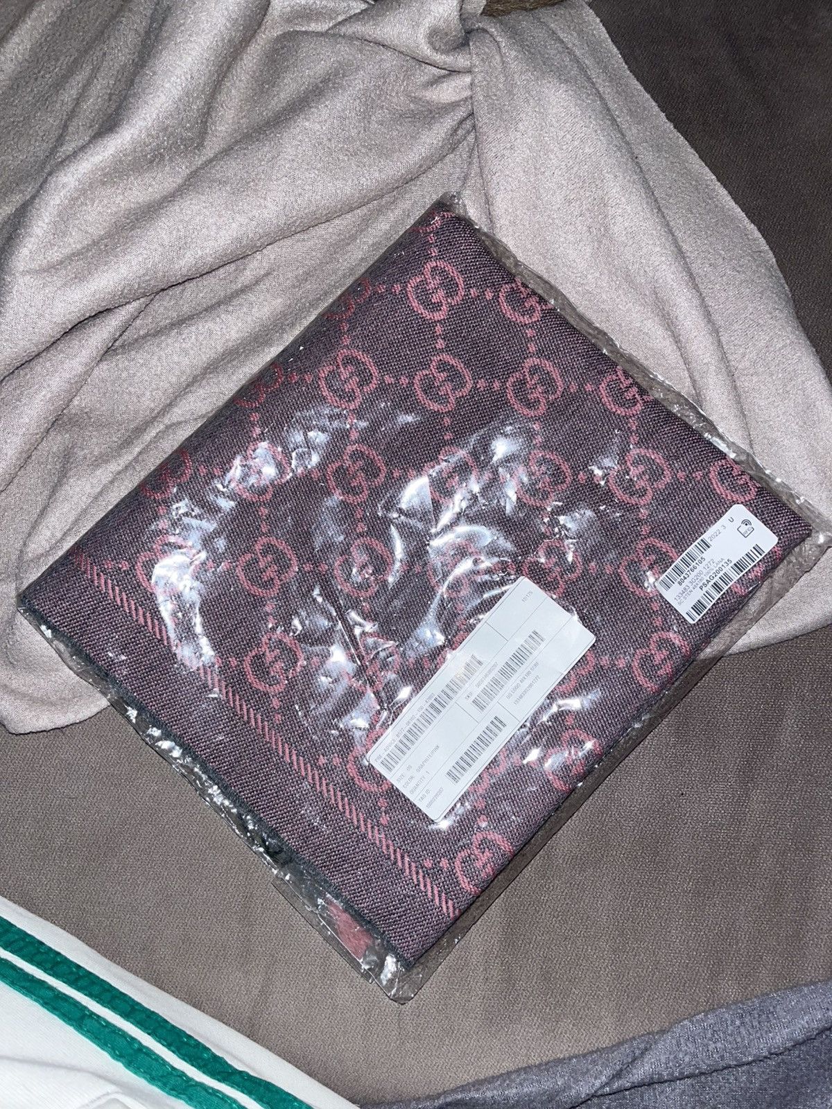 Gucci GG Pattern Jacquard Wool Scarf Size ONE SIZE - 2 Thumbnail