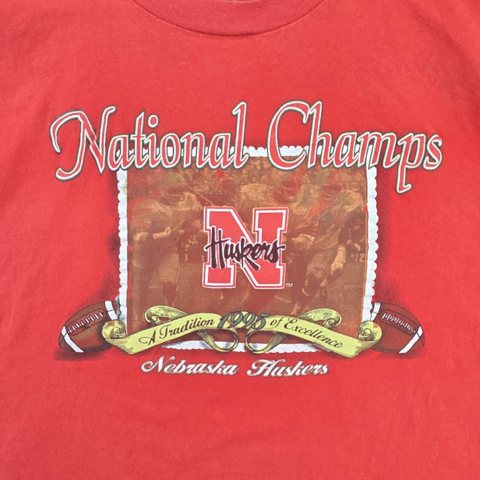 Other Vintage Nebraska Huskers National Champs 1995 Shirt XL 90s Size US XL / EU 56 / 4 - 3 Thumbnail