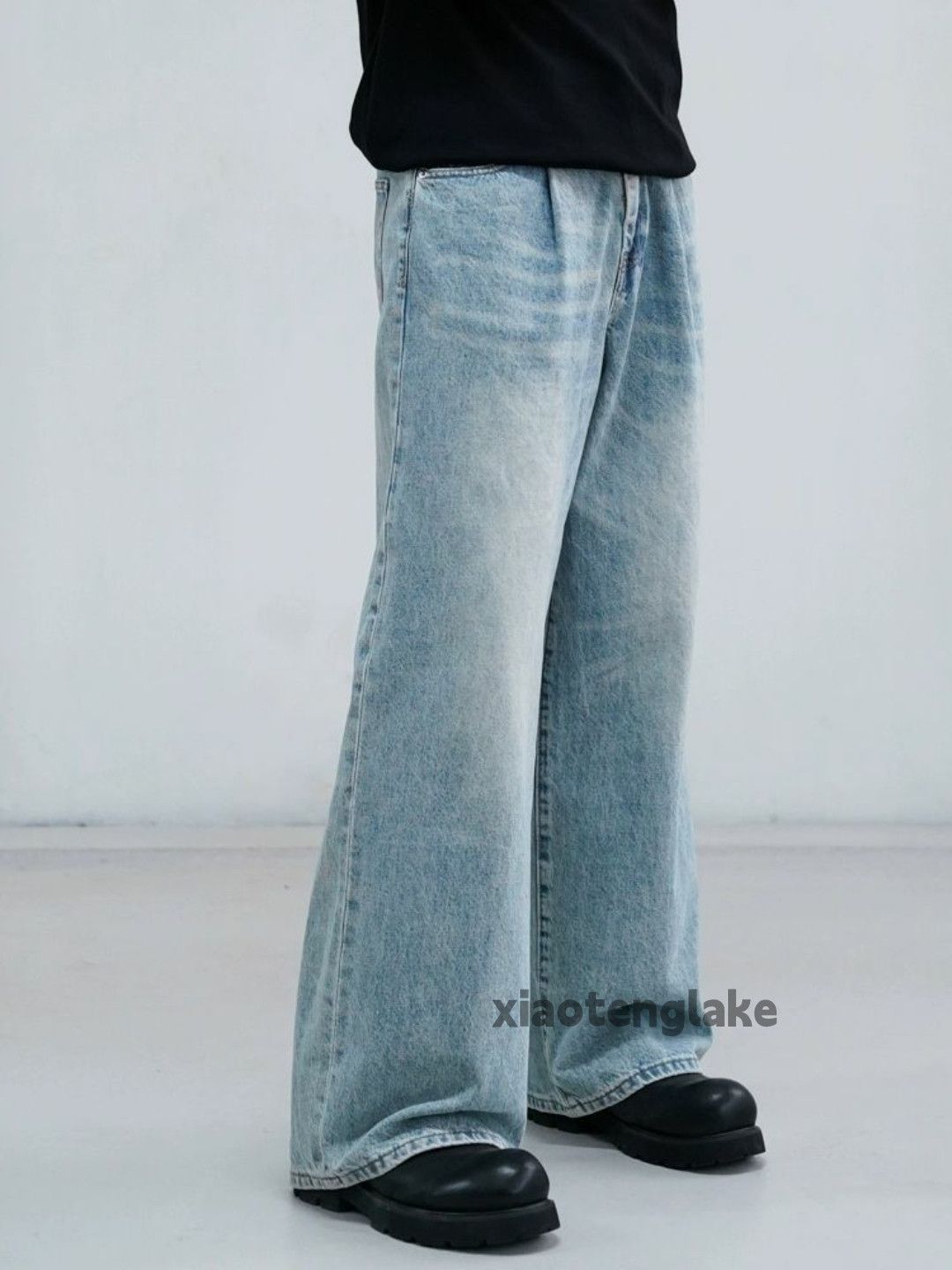 Jean × Vintage washed faded cleanfit yuppie bootcut flared jeans Size US 28 / EU 44 - 3 Thumbnail