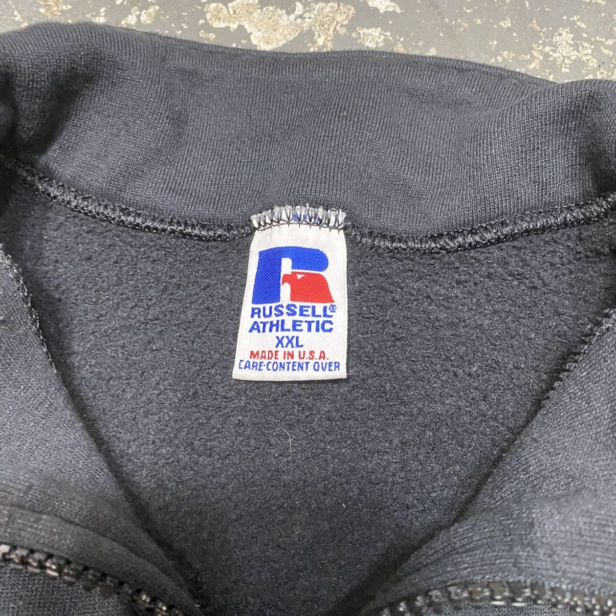Russell Athletic × Vintage Vintage Russell Athletic Black Blank Boxy 1/4 zip Crewneck Size US XXL / EU 58 / 5 - 4 Thumbnail