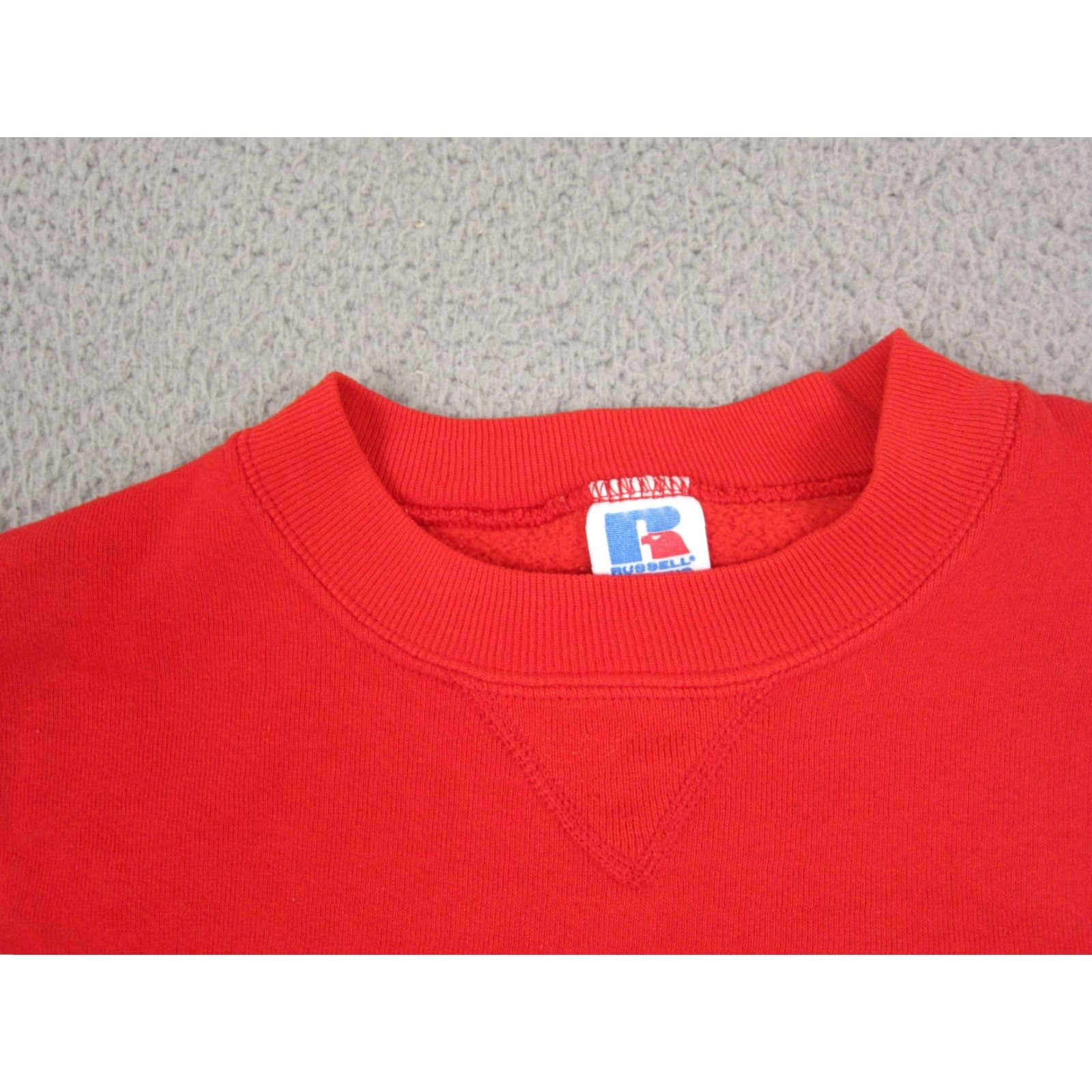 Russell Athletic VINTAGE Russell Sweatshirt Mens XL Red Cotton Fleece Logo 90s USA Made in USA Winter Fall Stem Mens Size US XL / EU 56 / 4 - 5 Thumbnail