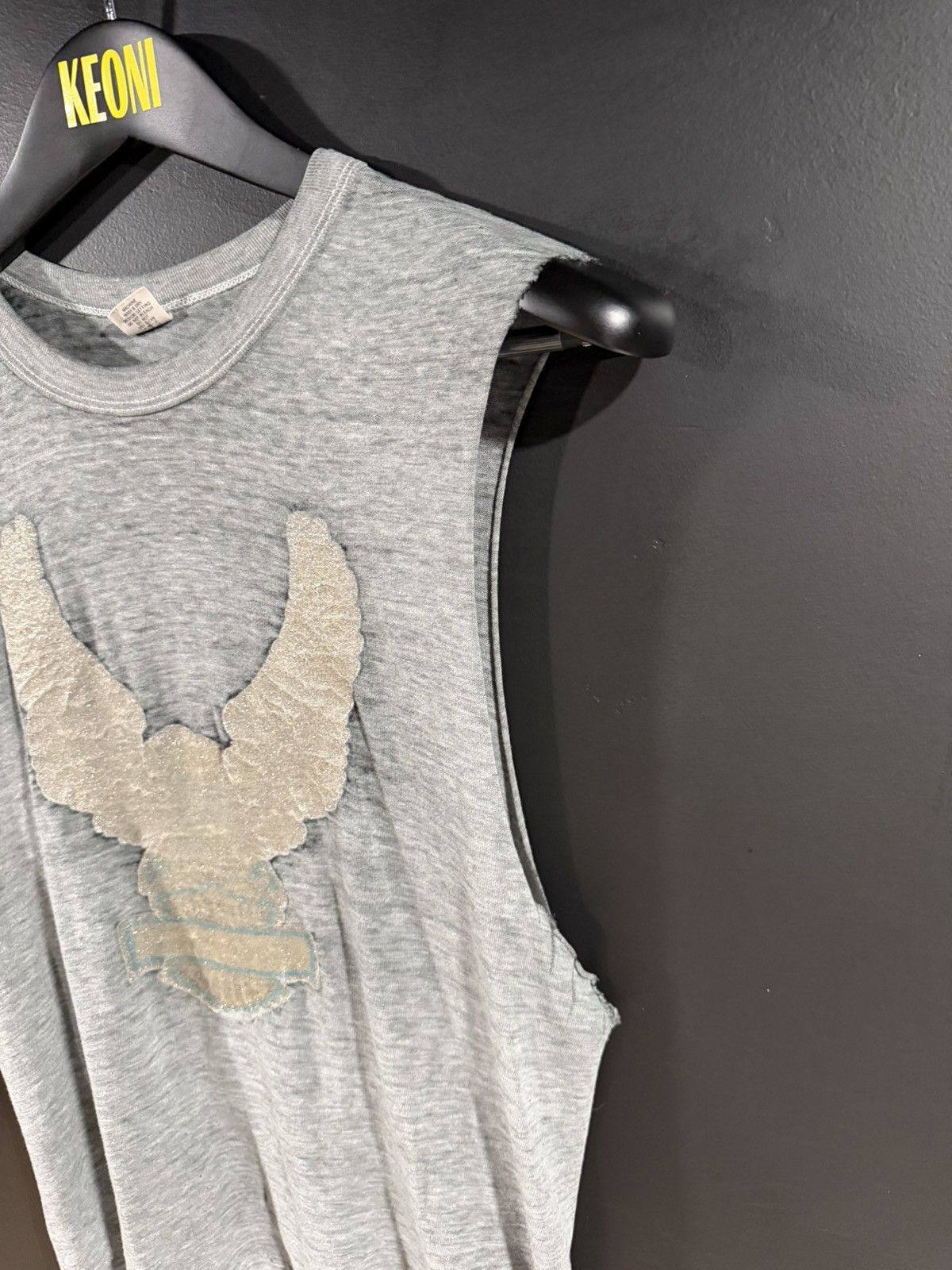 Vintage 1980s Vintage Harley Davidson Cropped Distressed Cut Off M Size US M / EU 48-50 / 2 - 6 Thumbnail