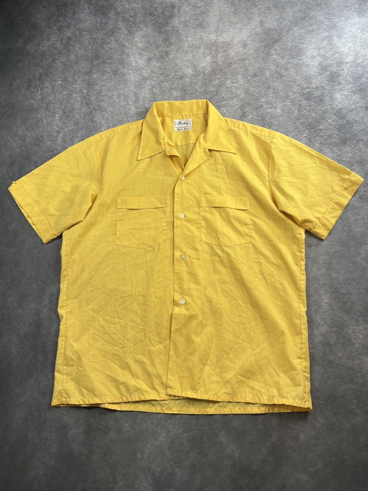 Vintage 1960s Bowling Shirt True Vintage Camp Collar Fleetline Short Size US M / EU 48-50 / 2 - 11 Thumbnail