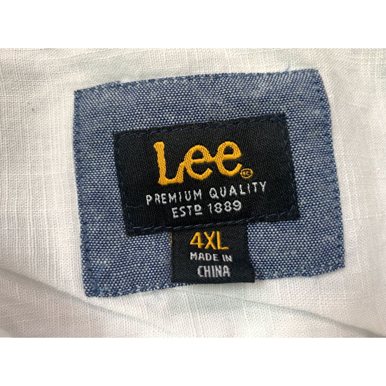 Lee LEE 4XL White Cotton Short Sleeve Button-Up Shirt Mens Size US XXL / EU 58 / 5 - 5 Thumbnail