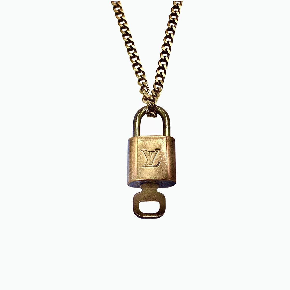 Louis Vuitton Vintage Reworked Louis Vuitton Padlock Necklace Size ONE SIZE - 8 Thumbnail
