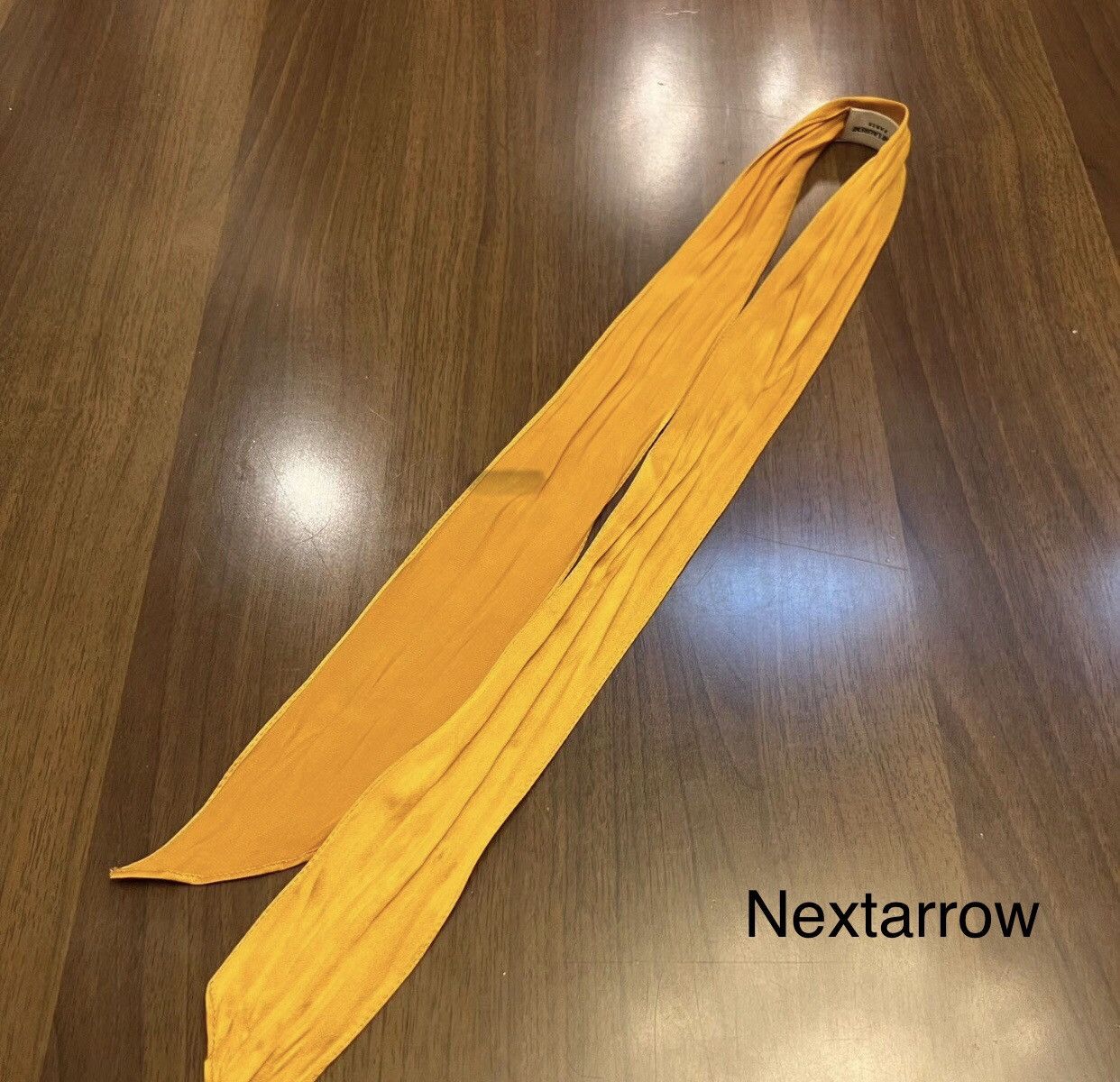 Saint Laurent Paris Saint Laurent SLP genuine 15SS gold orange ribbon scarf Size ONE SIZE - 1 Thumbnail