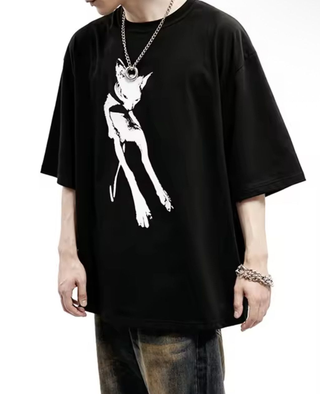 Japanese Brand Streetwear Y2K Pussy Cat Lover T-Shirt Punk Graphic Tees Size US XXL / EU 58 / 5 - 1 Thumbnail