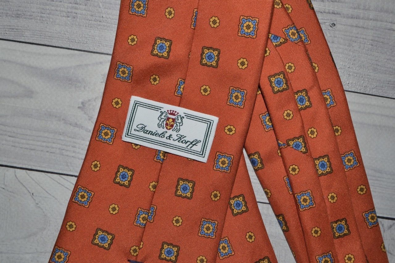 Other Daniels & Korff Orange Silk Tie Size ONE SIZE - 5 Thumbnail