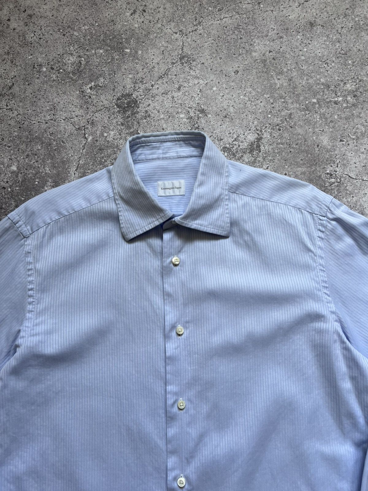 Ermenegildo Zegna Ermenegildo Zegna Classic Cotton Shirt Button Up Slim Fit Size US L / EU 52-54 / 3 - 8 Thumbnail