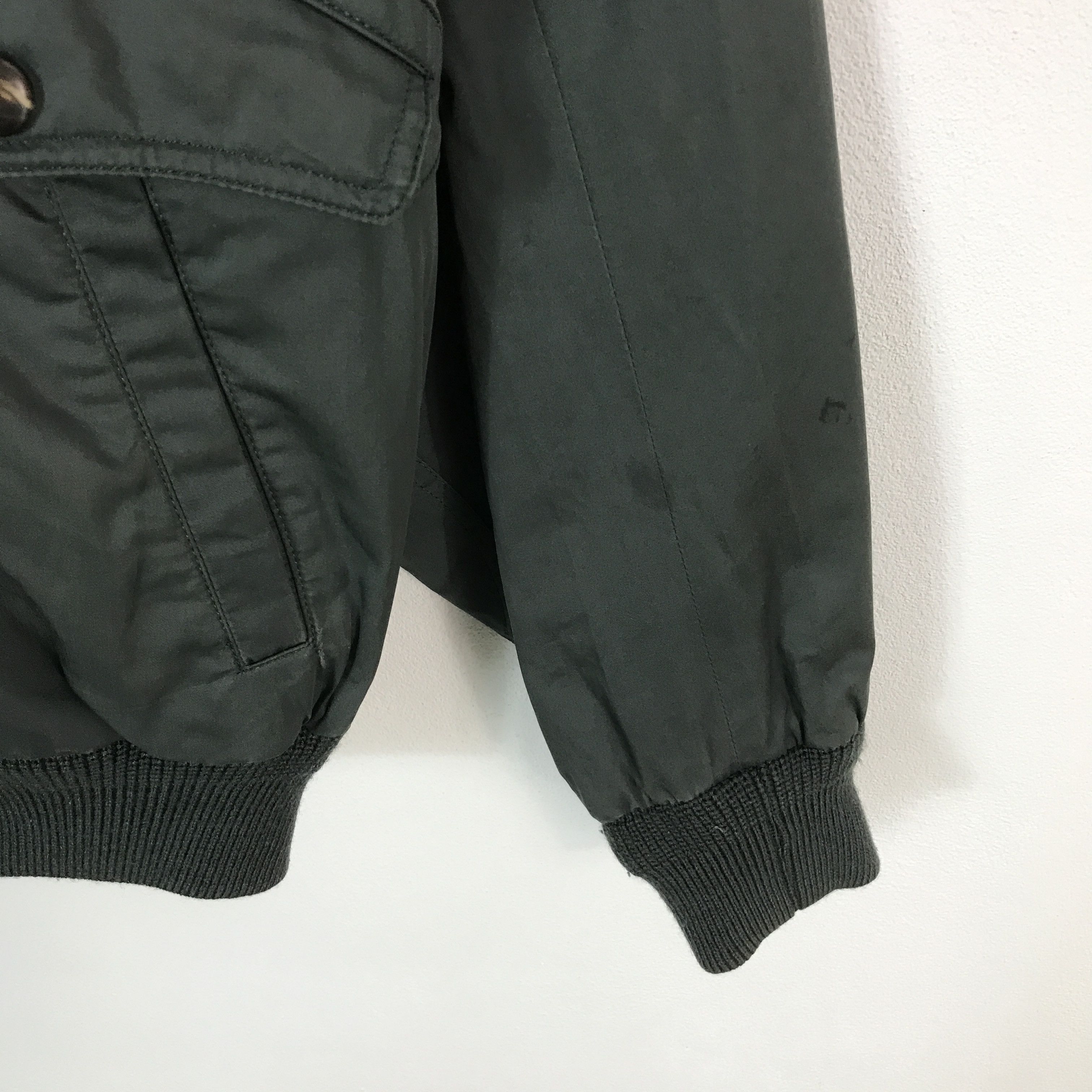 Bill Blass Bill Blass Bomber Green jacket Leather collar Size US L / EU 52-54 / 3 - 6 Thumbnail
