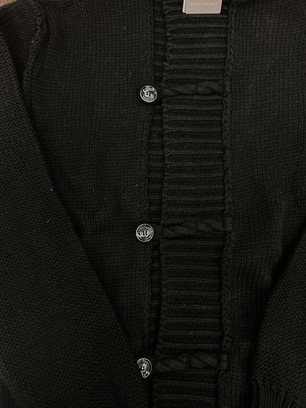 Other Primo Emporio Chunky Knit Hooded Cardigan Black Deadstock Size US XXL / EU 58 / 5 - 8 Thumbnail