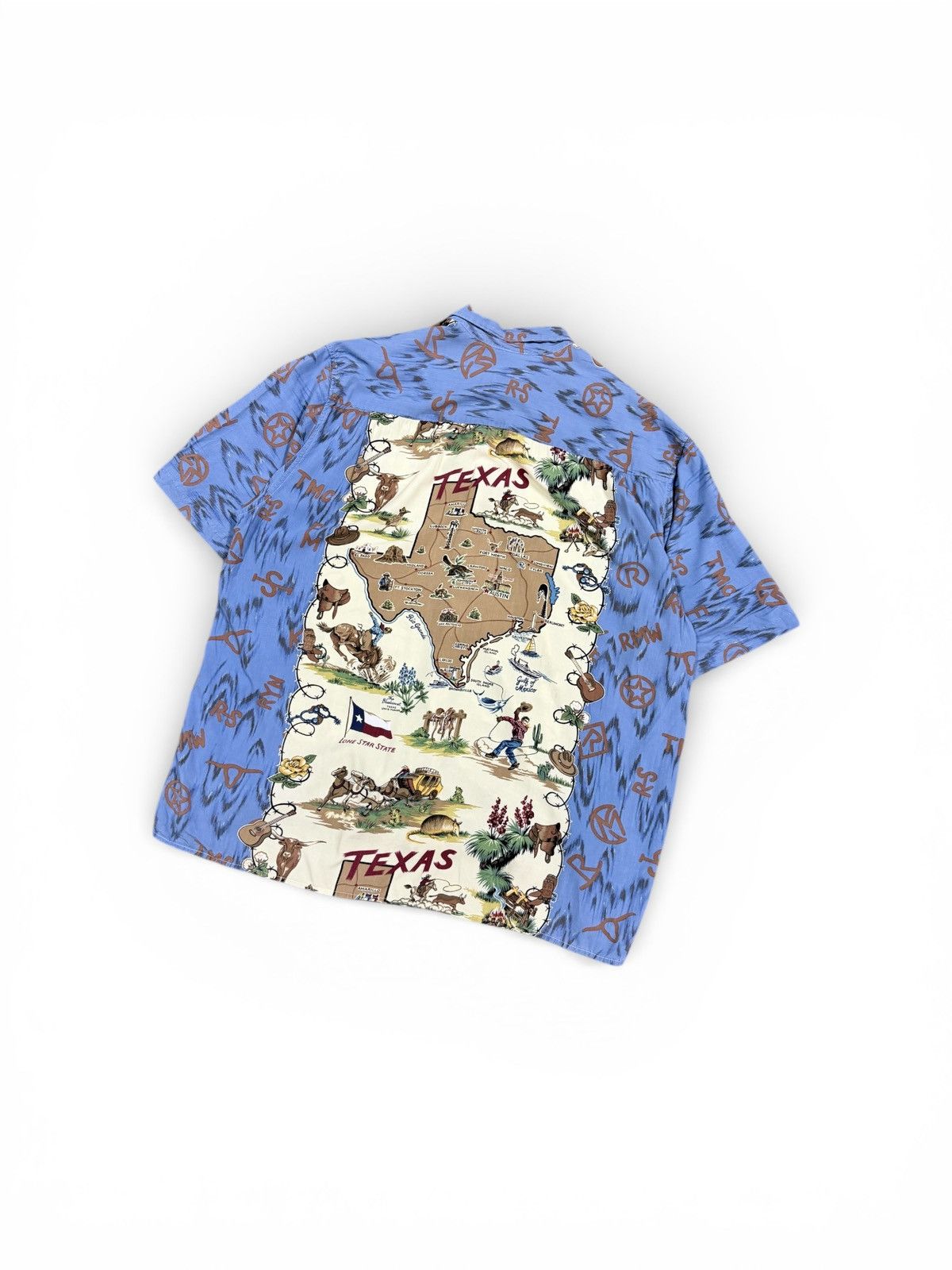 Reyn Spooner Vtg🔥Reyn Spooner Camp Collar Texas Map Hawaii Shirt Size US XXL / EU 58 / 5 - 9 Thumbnail