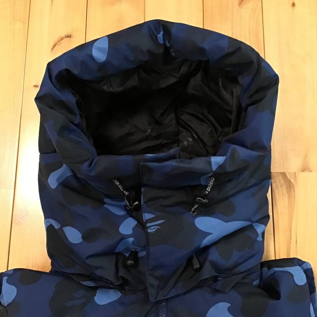 Bape BAPE Blue camo hoodie puffer down vest a bathing ape Size US M / EU 48-50 / 2 - 2 Thumbnail