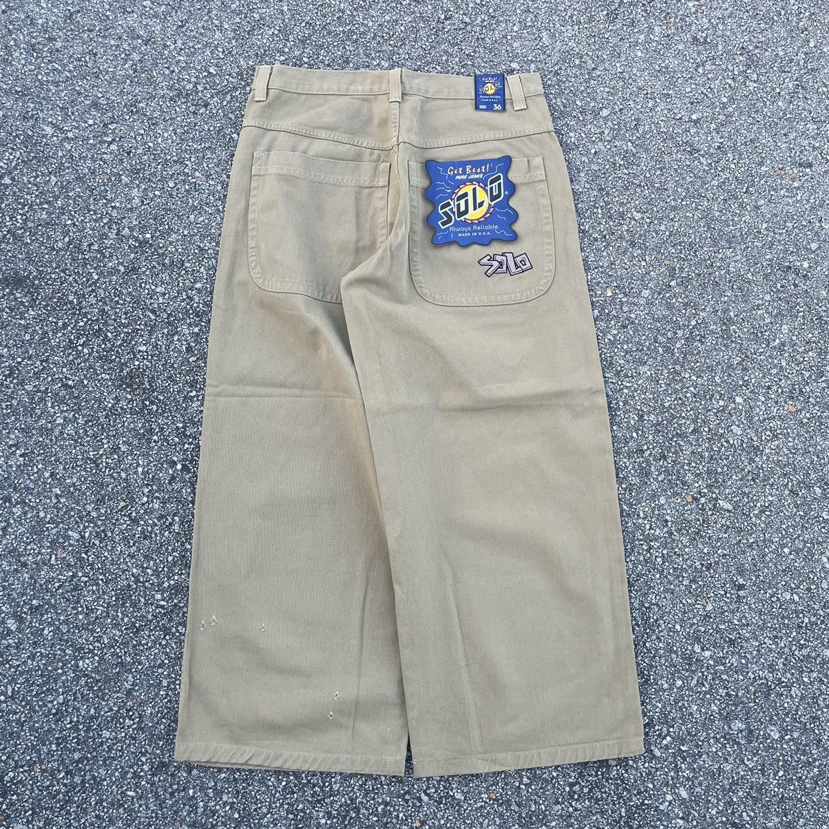 image of Jnco x Southpole Khaki Solo Jeans in Tan, Men's (Size 38)