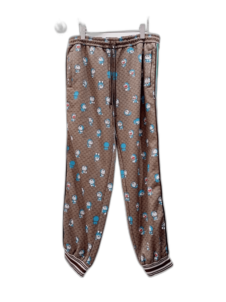 Gucci Gucci Retro Print Track Pants in Brown Size 22" - 1 Thumbnail