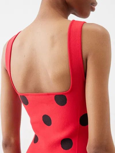 Marni o1y1025 Midi Dress in Red/Black Size M / US 6-8 / IT 42-44 - 2 Thumbnail