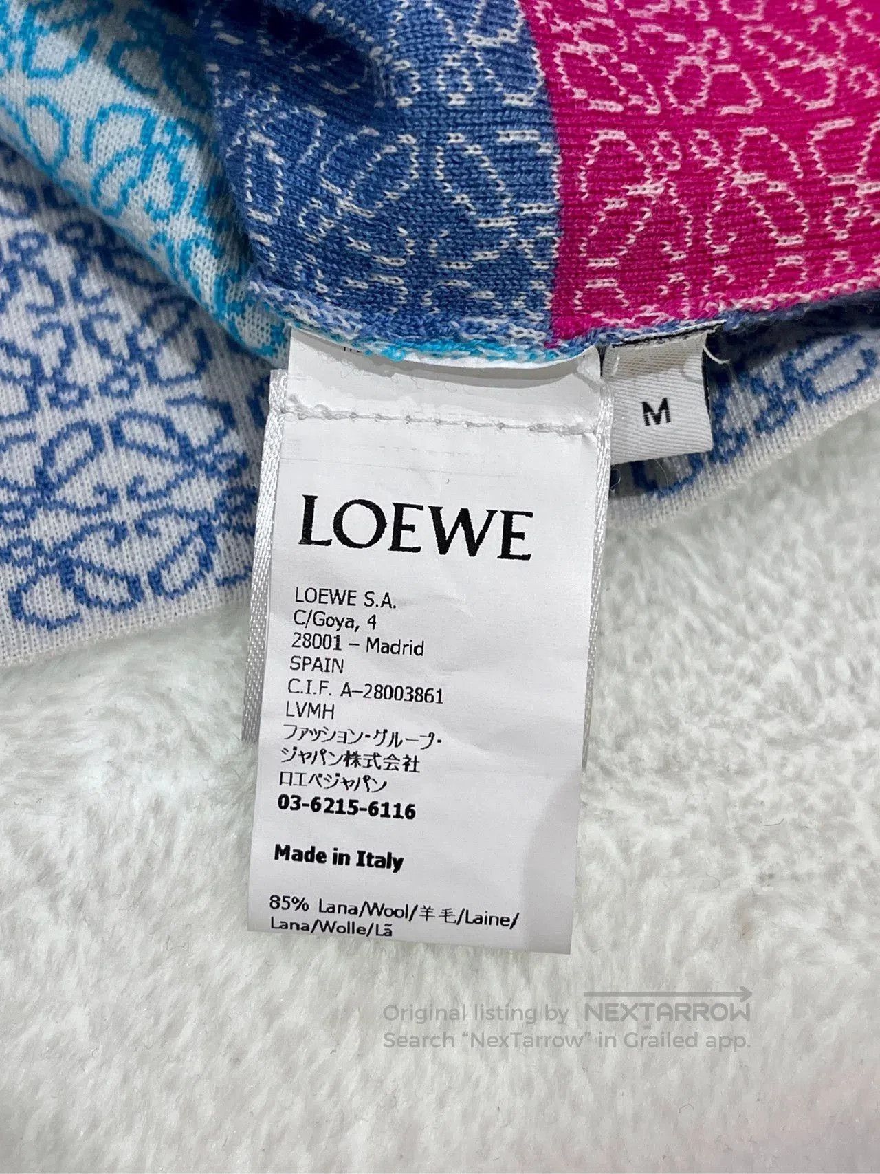 Loewe LOEWE FW22 Wool Intarsia Striped Sweater. Size US M / EU 48-50 / 2 - 4 Thumbnail