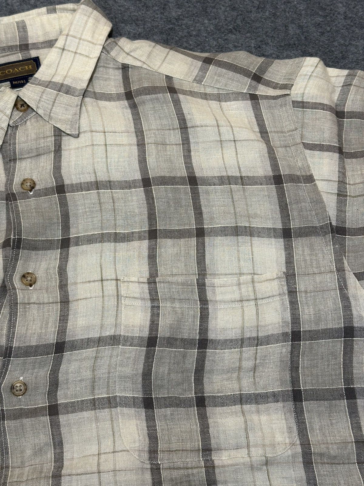 Coach Coach checkered long-sleeve button-down shirt. Size US M / EU 48-50 / 2 - 5 Thumbnail