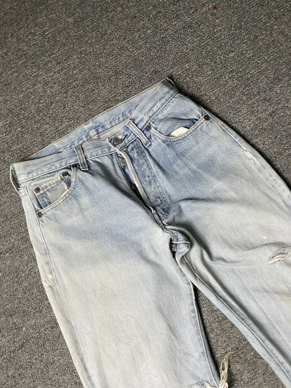 Japanese Brand × Levi's × Vintage Vintage LEVIS Straight Cut Denim Ripped Jeans (132) Size US 28 / EU 44 - 3 Thumbnail