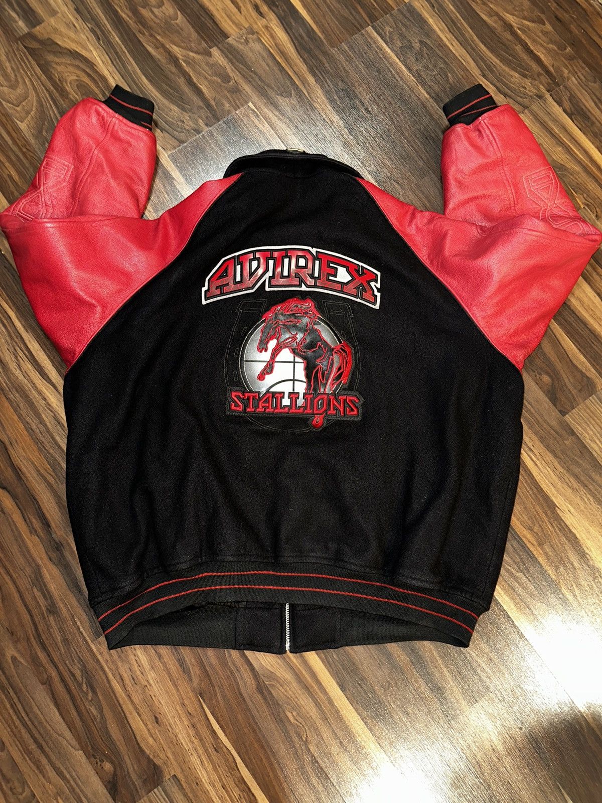 Avirex AVIREX STALLION LEATHER VARSITY JACKET PLAYBOI CARTI SZ 5XL Size US XXL / EU 58 / 5 - 1 Thumbnail