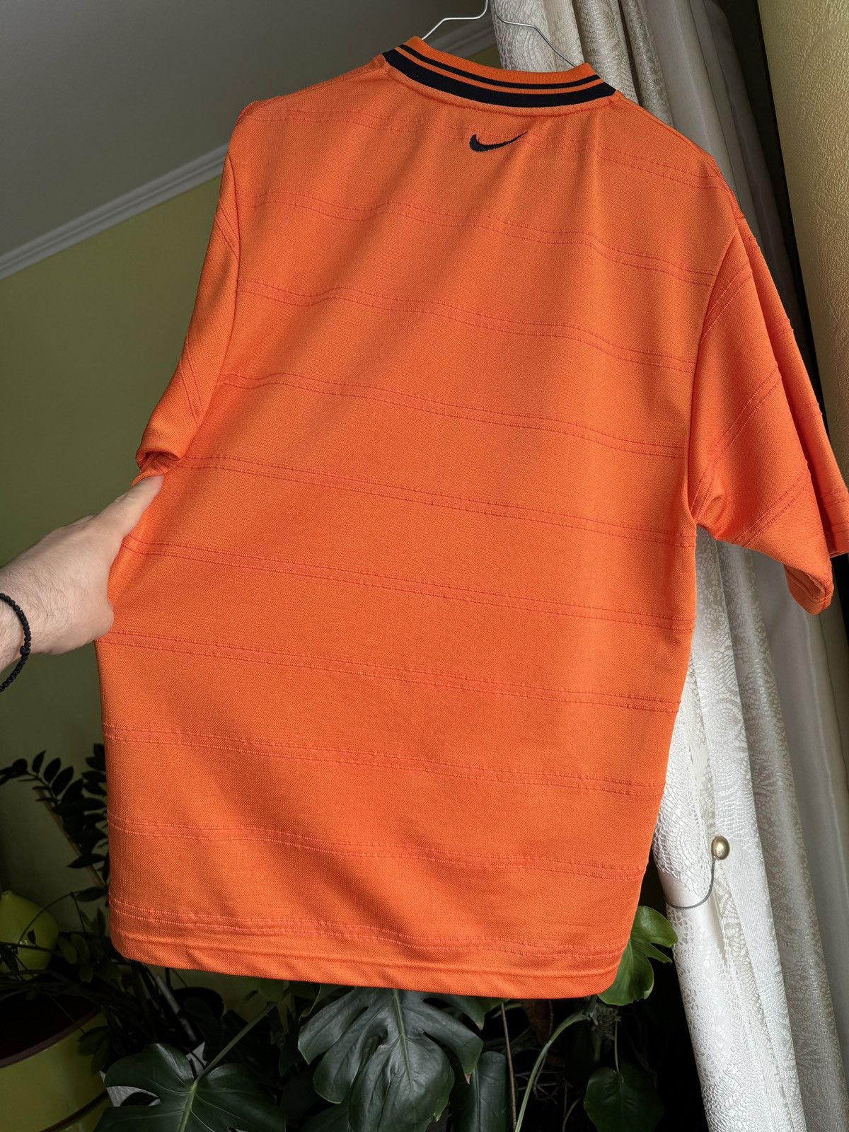 Nike Vintage 90s Nike Center Swoosh Striped Jersey T-Shirt Baggy Size US M / EU 48-50 / 2 - 13 Thumbnail