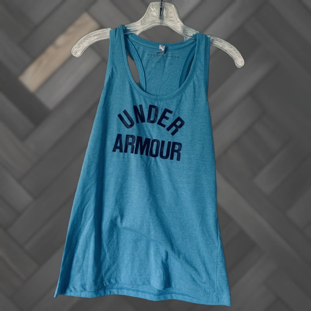 Under Armour Under Armour Threadborne Womens Light Blue Heather Racerback Active Tank Top XS Size XS / US 0-2 / IT 36-38 - 1 Thumbnail