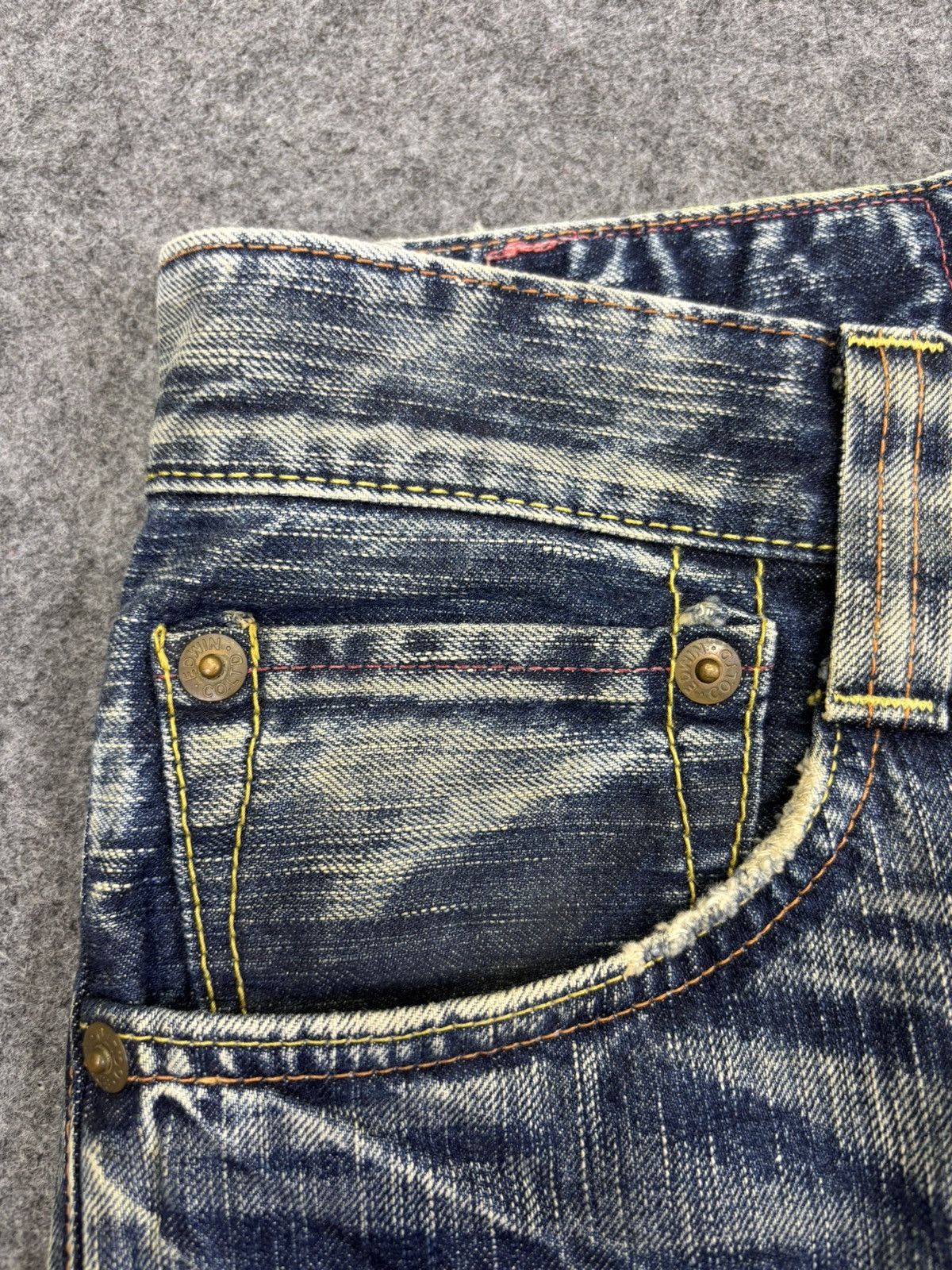 Edwin Flare Edwin 503 Sandy Style Crazy Fades Denim F922 Size US 35 - 9 Thumbnail