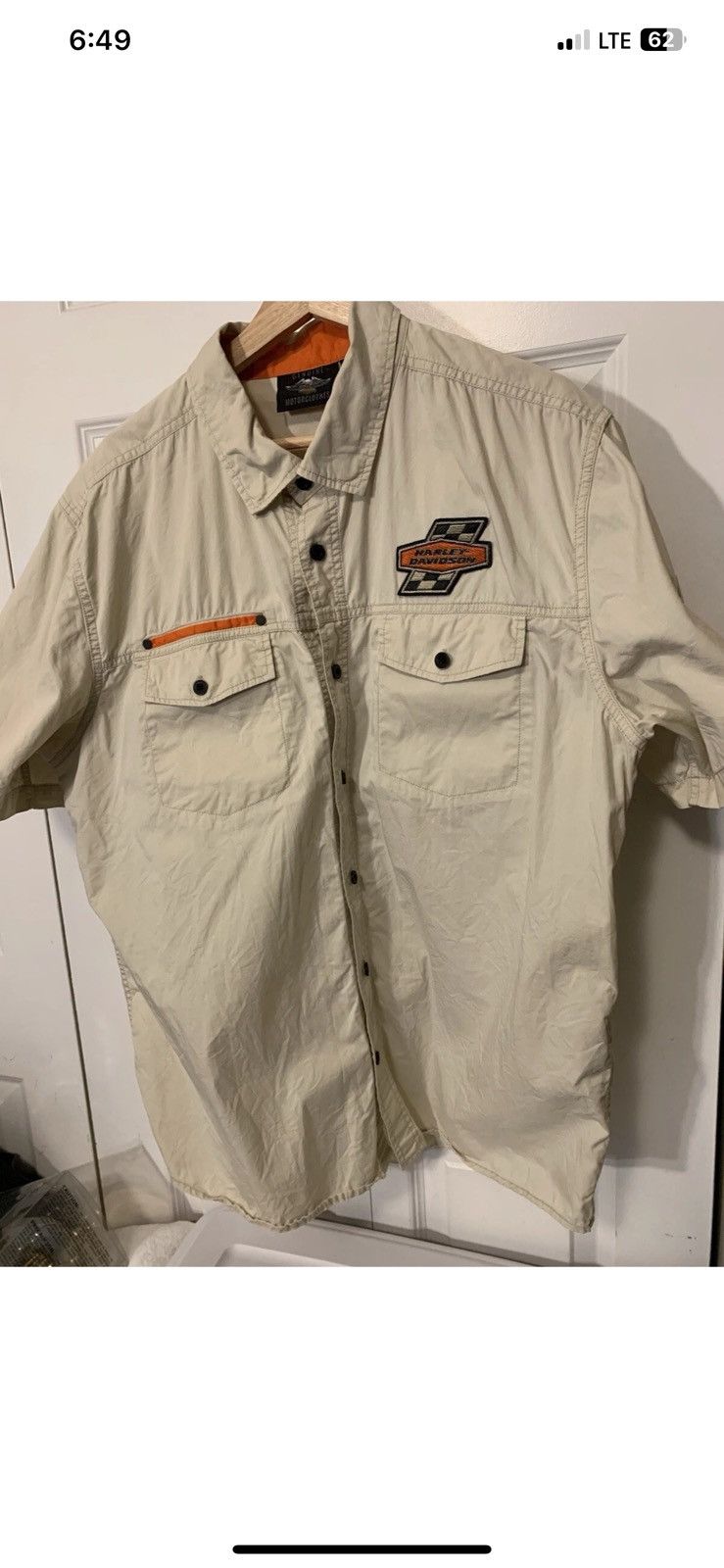 Harley Davidson Harley Davidson mens sz XL button shirt mechanic shirt Size US XL / EU 56 / 4 - 3 Thumbnail