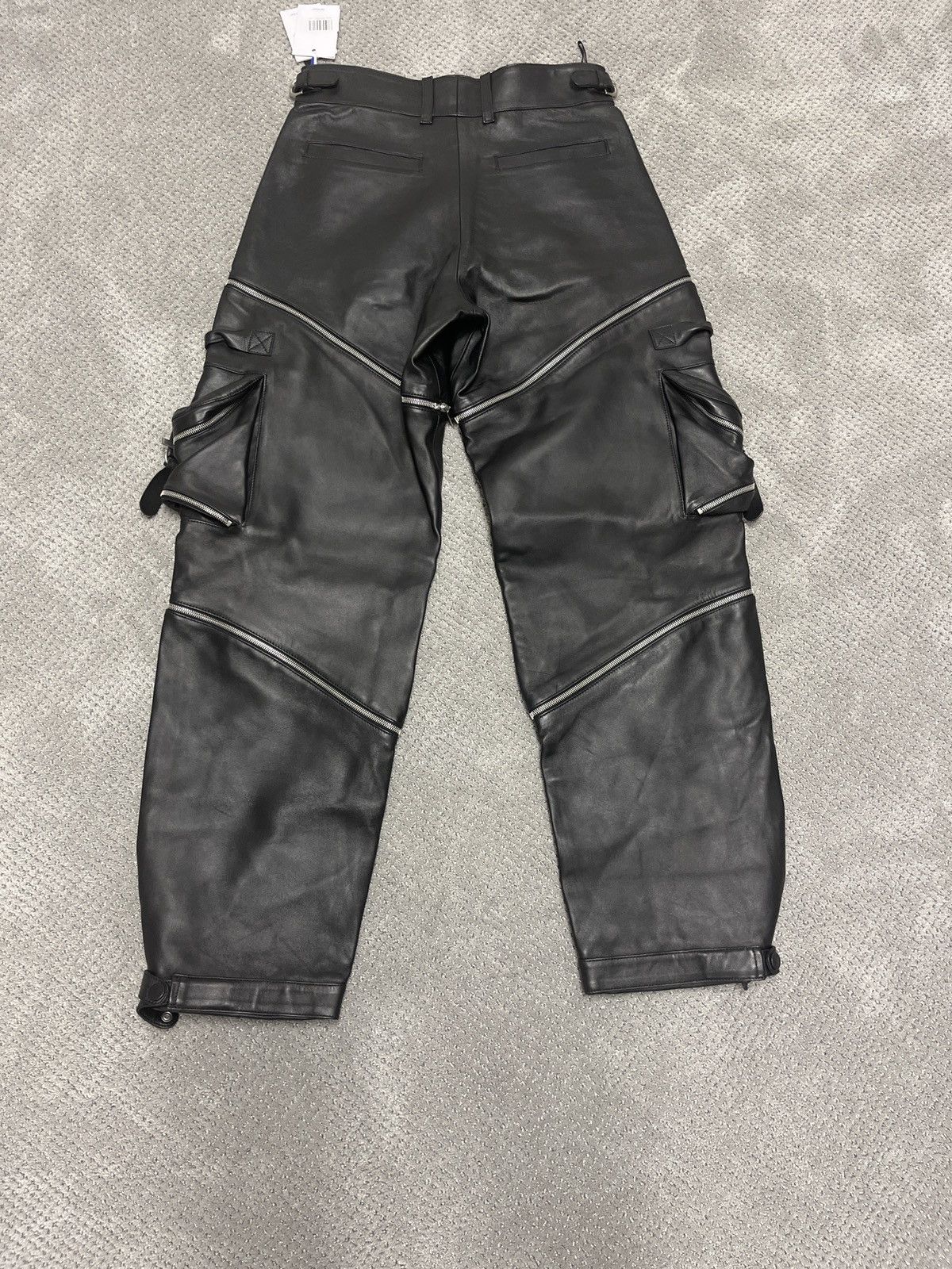 Off-White Off-White Zip Leather Cargo Pants Size US 38 / EU 54 - 3 Thumbnail