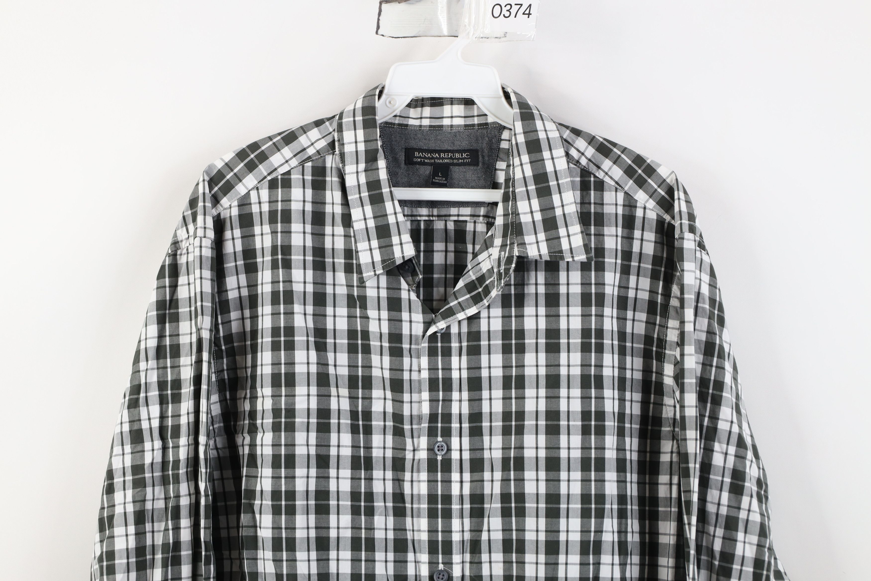 Banana Republic Banana Republic Wash Tailored Slim Fit Collared Button Shirt Size US L / EU 52-54 / 3 - 2 Thumbnail